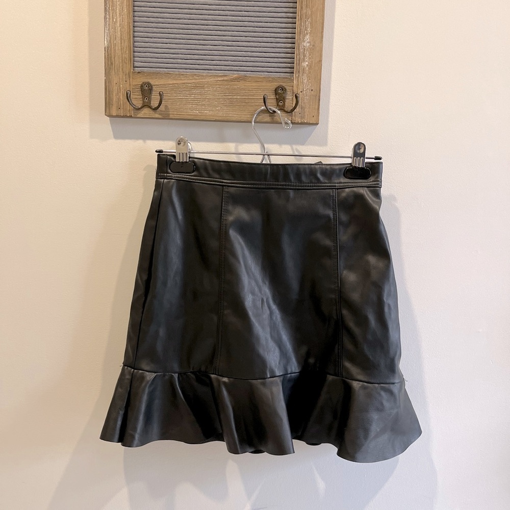 Pleather mini skirt - H&M